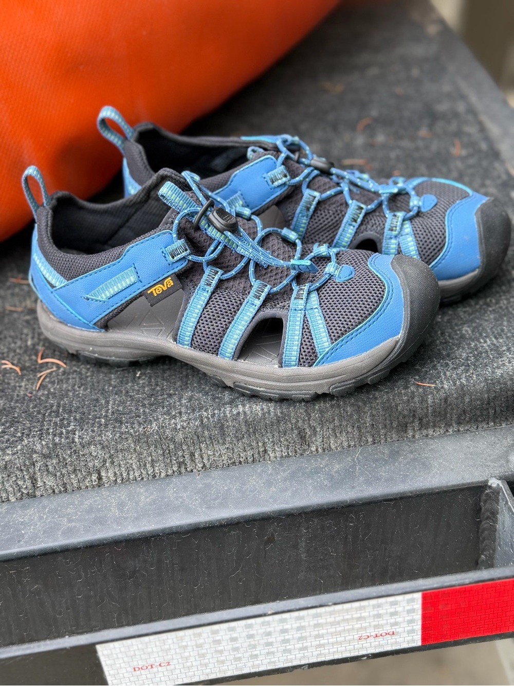 Teva Boy’s Black and Blue Outdoor Sandal